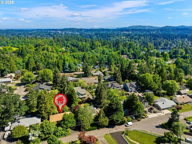 aerial view with a view of trees