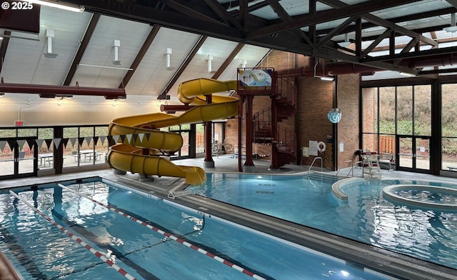 pool featuring a water slide