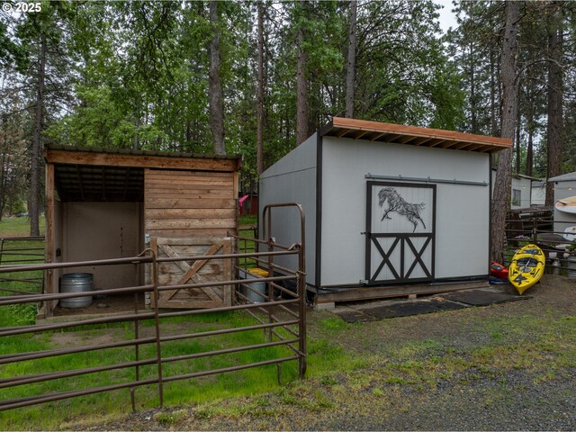 view of shed
