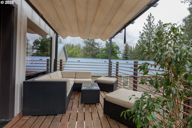 deck featuring an outdoor hangout area