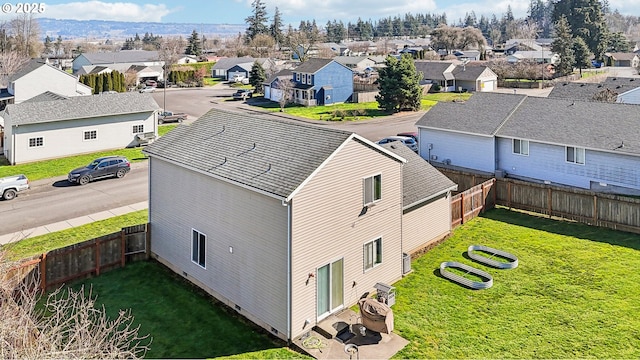 bird's eye view featuring a residential view