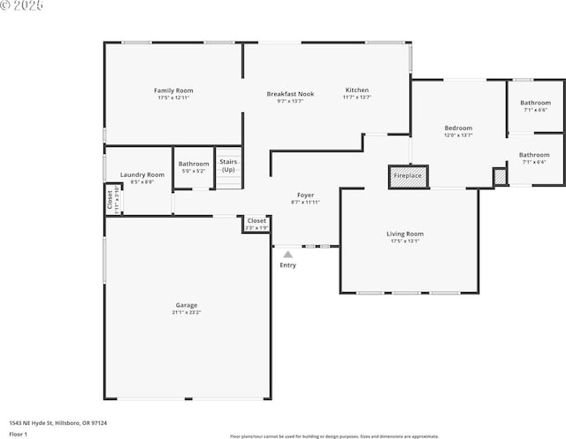 1543 NE Hyde St, Hillsboro, OR 97124 - home floor plan