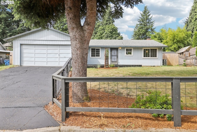 1213 NW Westridge St, Vancouver, WA 98665 - ranch-style home featuring a chimney, a garage, and roof with shingles