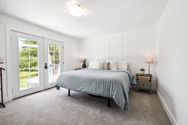 40774 SE Trubel Rd, Sandy, OR 97055 - bedroom with french doors, access to outside, and carpet flooring