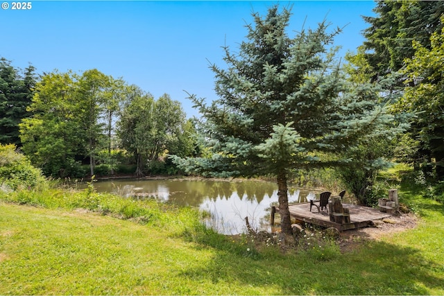 40774 SE Trubel Rd, Sandy, OR 97055 - dock area with a water view and a yard