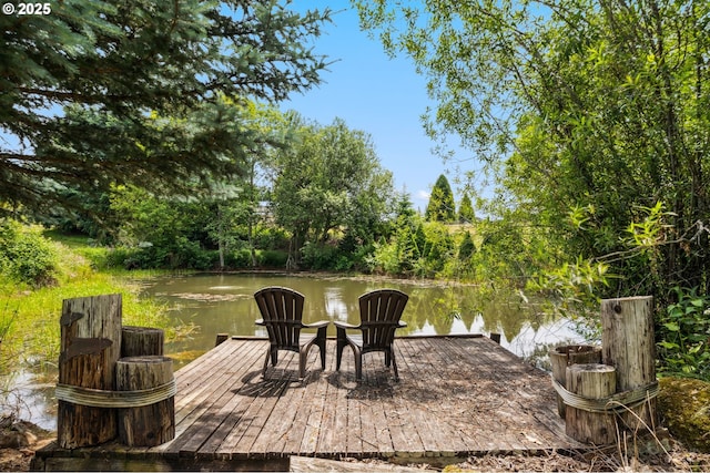 40774 SE Trubel Rd, Sandy, OR 97055 - view of patio / terrace with a water view and a dock
