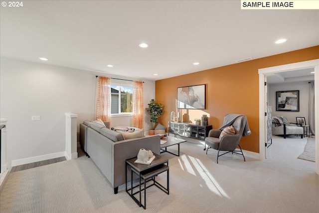 view of carpeted living room