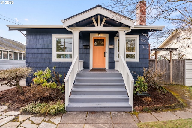 view of bungalow-style house