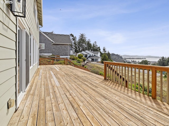 4257 SE Jetty Ave, Lincoln City, OR 97367 - wooden terrace featuring a mountain view
