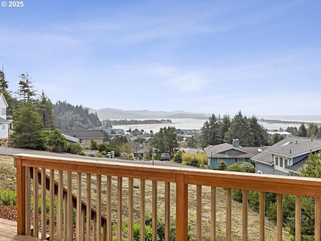 4257 SE Jetty Ave, Lincoln City, OR 97367 - deck featuring a water and mountain view