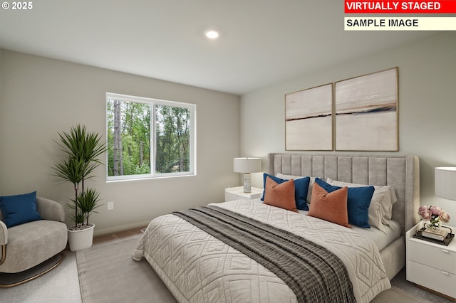 view of carpeted bedroom