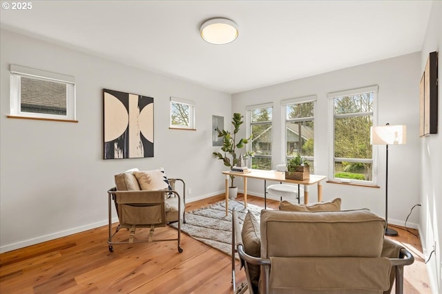 8316 SE 7th Ave, Portland, OR 97202 - sitting room featuring light wood-style flooring and baseboards