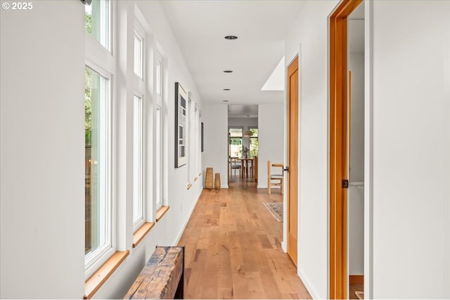 8316 SE 7th Ave, Portland, OR 97202 - corridor featuring light wood-style flooring and recessed lighting