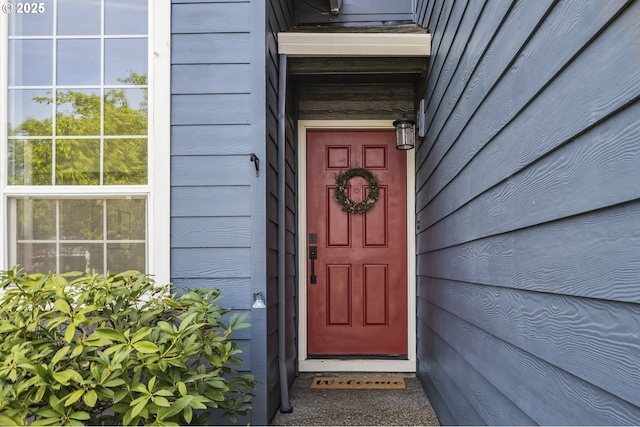view of doorway to property