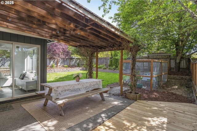 view of wooden terrace