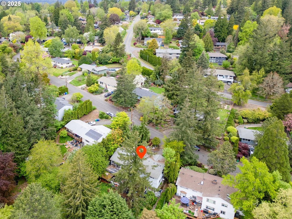 bird's eye view with a residential view