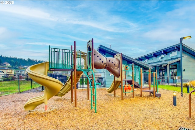 view of jungle gym