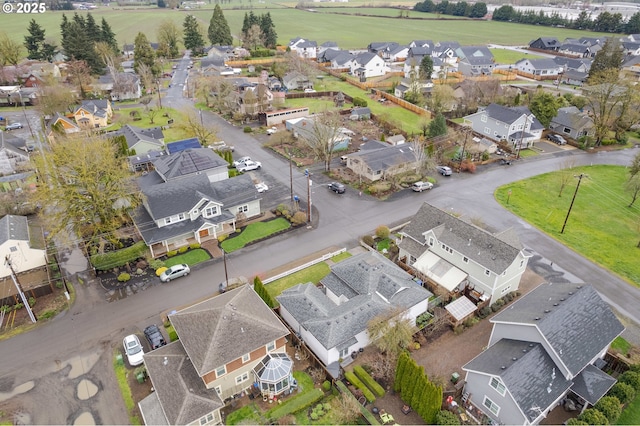 bird's eye view with a residential view