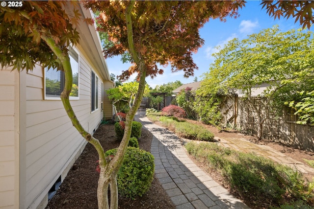 view of fenced backyard