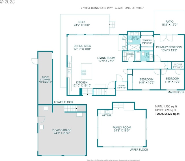 7780 Blinkhorn Way, Gladstone, OR 97027 - view of property floor plan