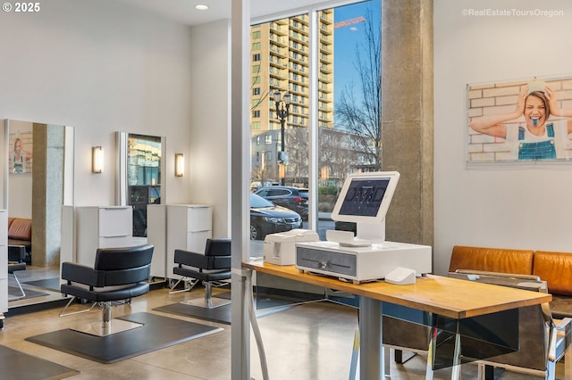 office featuring concrete floors