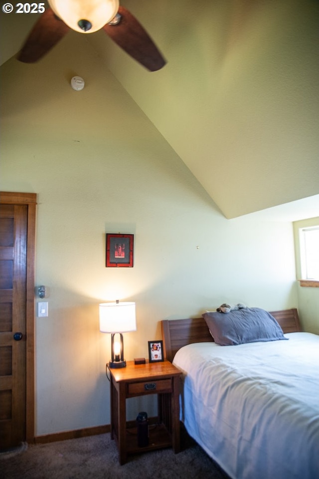 62725 Eagle Rd, Bend, OR 97701 - bedroom featuring baseboards, vaulted ceiling, and carpet