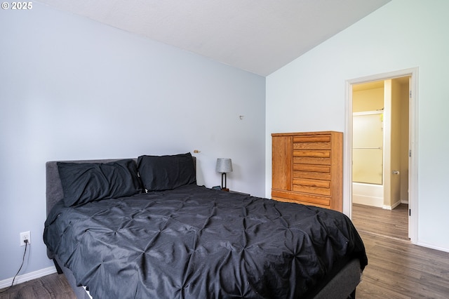 18576 SW Tara Meadows Ct, Beaverton, OR 97078 - bedroom featuring lofted ceiling and wood finished floors