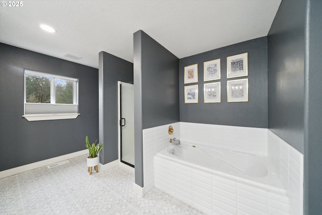 full bath with baseboards and a bath