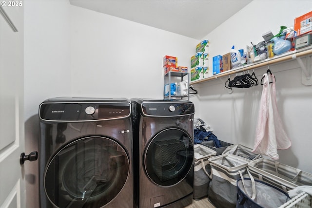 laundry room featuring laundry area and washer and dryer