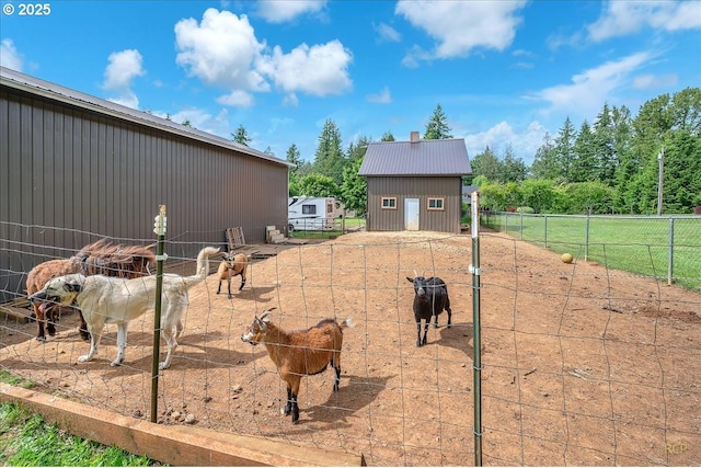 35412 SE Shade Tree Ln, Estacada, OR 97023 - view of yard with an outdoor structure, an exterior structure, and a view of countryside