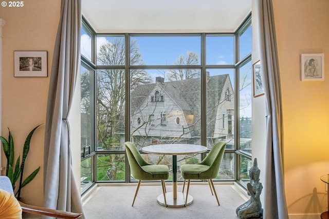 sunroom with a wealth of natural light