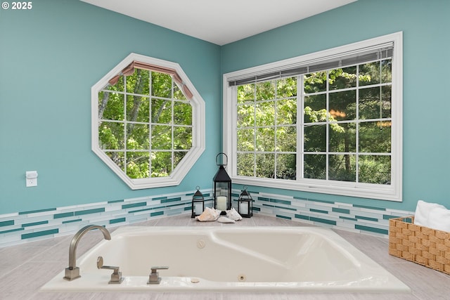 342 NW 84th Pl, Portland, OR 97229 - bathroom with a whirlpool tub and healthy amount of natural light