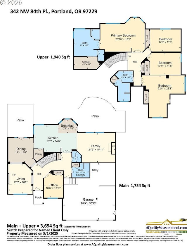342 NW 84th Pl, Portland, OR 97229 - home floor plan