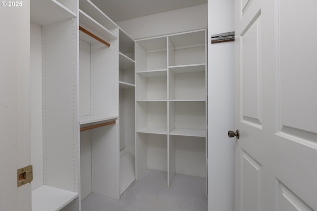 view of walk in closet