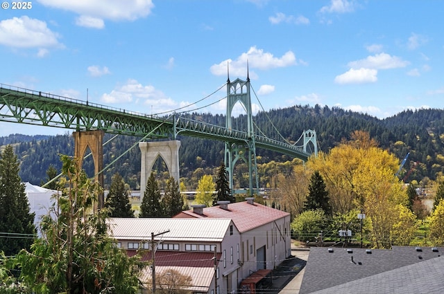 8712 N Decatur St Unit 302, Portland, OR 97203 - mountain view featuring a notable bridge and a forest