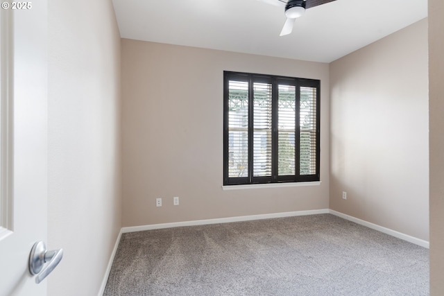 8712 N Decatur St Unit 302, Portland, OR 97203 - carpeted empty room featuring ceiling fan and baseboards