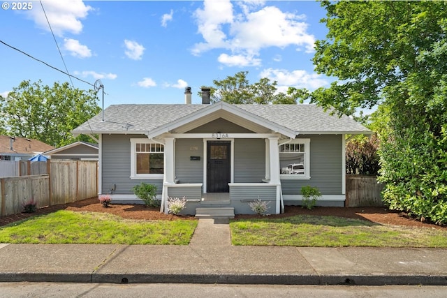 8316 SE Raymond Ct, Portland, OR 97266 - bungalow-style home with a porch and roof with shingles