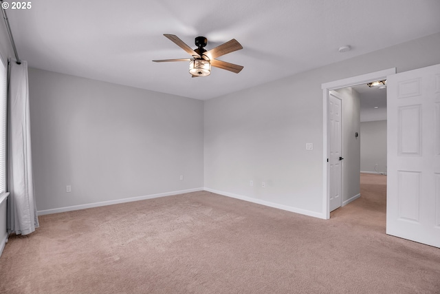 100 Running Dogs Ln, Saint Helens, OR 97051 - spare room featuring a ceiling fan, light carpet, a smoke detector, and baseboards