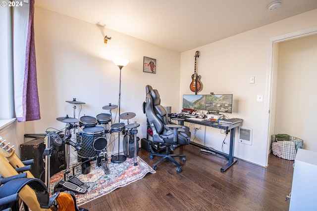 interior space with wood finished floors