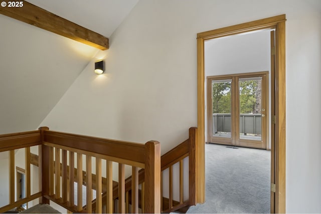 17692 Rogue Ln, Sunriver, OR 97707 - staircase with carpet
