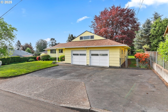 view of detached garage