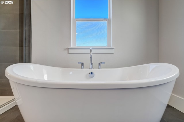 17955 SW Howlock Ln, Beaverton, OR 97007 - bathroom with a freestanding bath and tile patterned floors