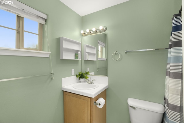 1544 SW 175th Ave, Beaverton, OR 97003 - bathroom featuring vanity, toilet, and a shower with curtain