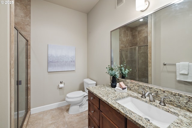 707 N Hayden Island Dr Unit 415, Portland, OR 97217 - full bathroom with vanity, a stall shower, and tile patterned floors