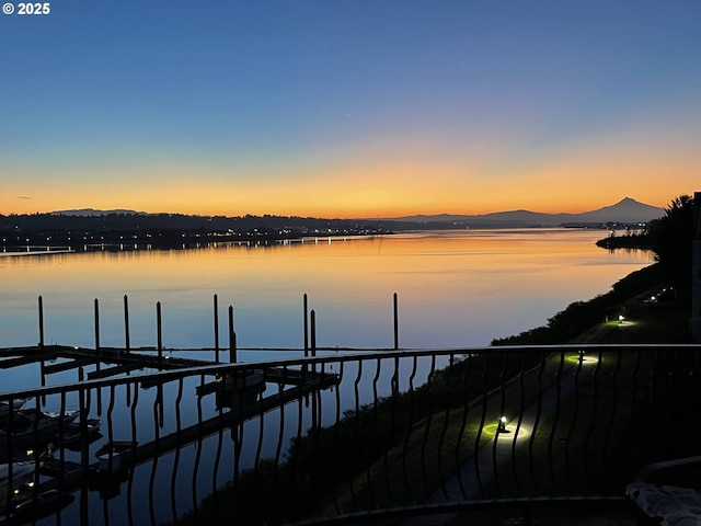 707 N Hayden Island Dr Unit 415, Portland, OR 97217 - dock area with a water and mountain view