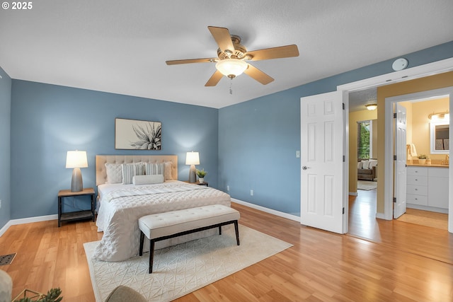 3270 N Maple St, Canby, OR 97013 - bedroom featuring light wood-type flooring, baseboards, and ceiling fan