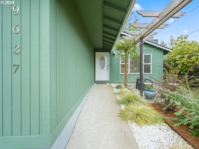 view of exterior entry