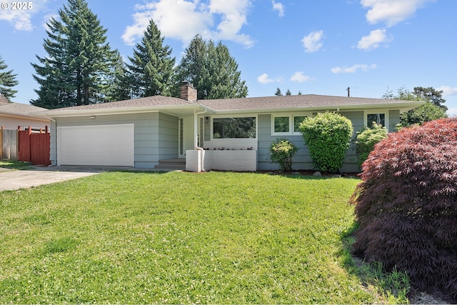 116 SE 153rd Ave, Portland, OR 97233 - single story home featuring an attached garage, a chimney, and concrete driveway