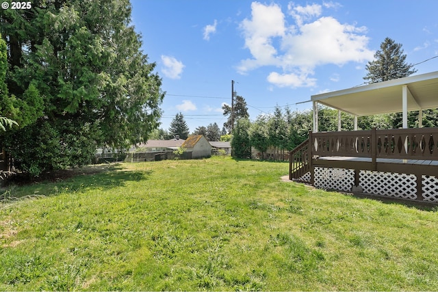 116 SE 153rd Ave, Portland, OR 97233 - view of yard featuring a deck