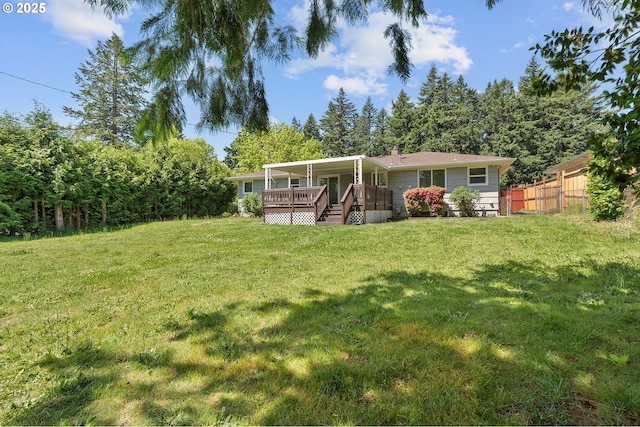 116 SE 153rd Ave, Portland, OR 97233 - rear view of property with a deck